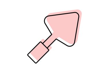 Kürek rengi gölge ince çizgi simgesi, vektör, piksel mükemmel, illüstratör dosyası