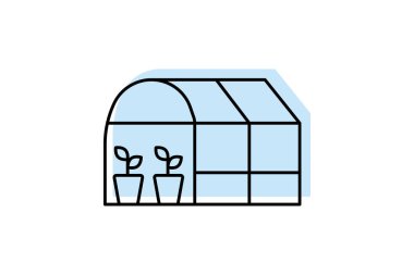 Sera rengi gölge ince çizgi simgesi, vektör, piksel mükemmel, illüstratör dosyası