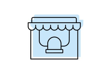 Bahçe Rengi Salıncak ince çizgi simgesi, vektör, piksel mükemmel, illüstratör dosyası