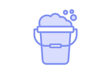 Kova duoton çizgi simgesi, vektör, piksel mükemmel, illüstratör dosyası