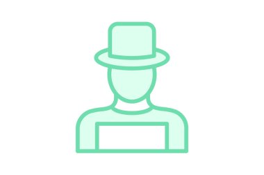 Bahçıvan duotone çizgi simgesi, vektör, piksel mükemmel, illüstratör dosyası