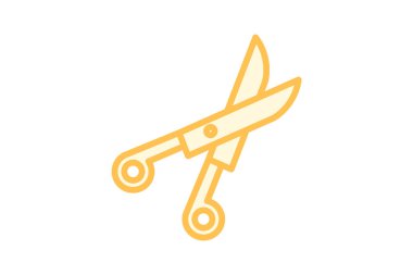 Makas duoton çizgi simgesi, vektör, piksel mükemmel, illüstratör dosyası