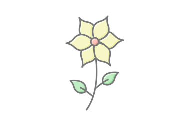 Çiçekler doğrusal renk simgesi, vektör, piksel mükemmel, illüstratör dosyası