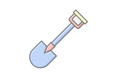 El küreği renk simgesi, vektör, piksel mükemmel, illüstratör dosyası