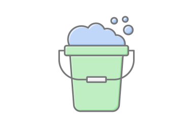 Kova doğrusal renk simgesi, vektör, piksel mükemmel, illüstratör dosyası