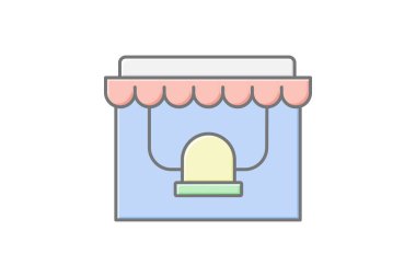 Bahçe Salıncak renk simgesi, vektör, piksel mükemmel, illüstratör dosyası