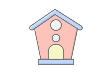 Starling Kutusu doğrusal renk simgesi, vektör, piksel mükemmel, illüstratör dosyası