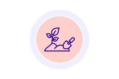 Bahçe Simgesi renk çemberi simgesi, vektör, piksel mükemmel, illüstratör dosyası