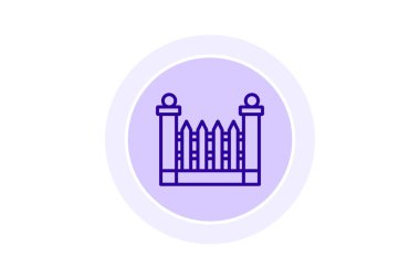 Bahçe Kapısı renk çemberi simgesi, vektör, piksel mükemmel, illüstratör dosyası