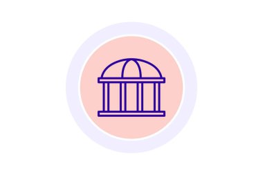 Bahçe Çardağı renk çemberi simgesi, vektör, piksel mükemmel, illüstratör dosyası