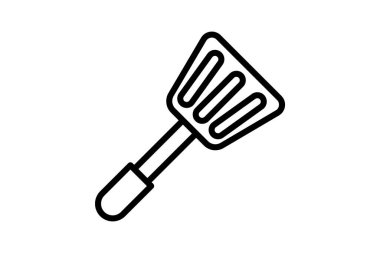 Spatula çizgi simgesi, vektör, piksel mükemmel, illüstratör dosyası