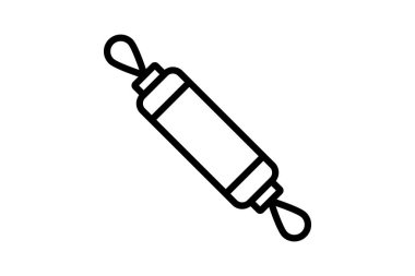 Rolling Pin çizgi simgesi, vektör, piksel mükemmel, illüstratör dosyası