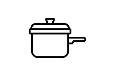 Tencere çizgi simgesi, vektör, piksel mükemmel, illüstratör dosyası