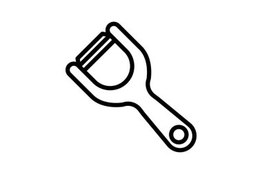 Peeler çizgi simgesi, vektör, piksel mükemmel, illüstratör dosyası