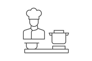 Simge inceliği simgesi, vektör, piksel mükemmel, illüstratör dosyası pişiriliyor