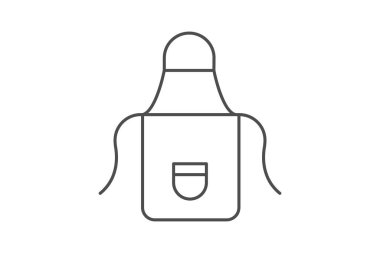 Önlük ince çizgi simgesi, vektör, piksel mükemmel, illüstratör dosyası