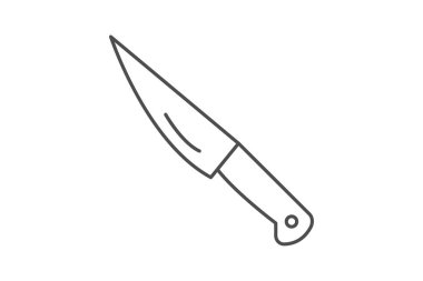 Bıçak ince çizgi simgesi, vektör, piksel mükemmel, illüstratör dosyası