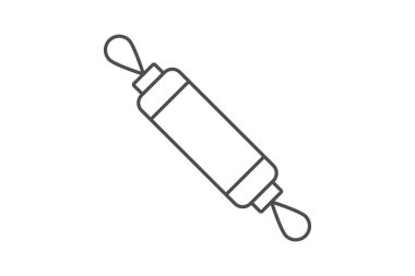 Rolling Pin ince çizgi simgesi, vektör, piksel mükemmel, illüstratör dosyası