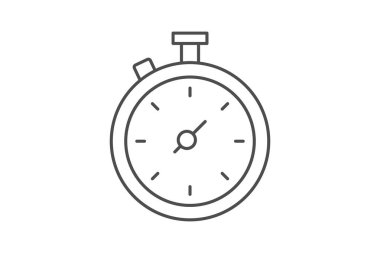 Zamanlayıcı ince çizgi simgesi, vektör, piksel mükemmel, illüstratör dosyası