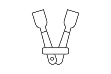 Tong ince simgesi, vektör, piksel mükemmel, illüstratör dosyası