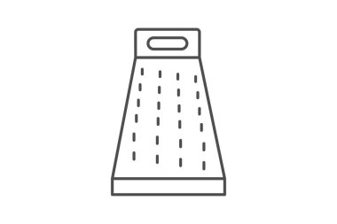 Peynir Öğütücü ince çizgi simgesi, vektör, piksel mükemmel, illüstratör dosyası