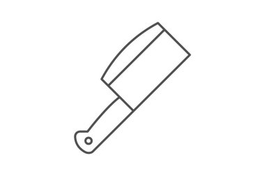 Kasap Bıçağı İnce çizgi simgesi, vektör, piksel mükemmel, illüstratör dosyası