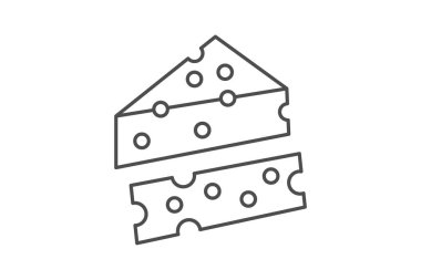 Peynir ince çizgi simgesi, vektör, piksel mükemmel, illüstratör dosyası