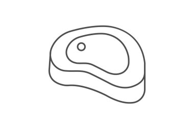 Et ince simgesi, vektör, piksel mükemmel, illüstratör dosyası