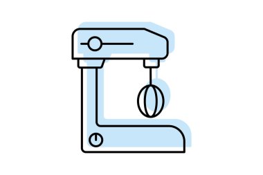 Karıştırıcı renk gölge ince çizgi simgesi, vektör, piksel mükemmel, illüstratör dosyası