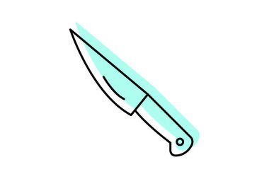 Bıçak rengi gölge ince çizgi simgesi, vektör, piksel mükemmel, illüstratör dosyası