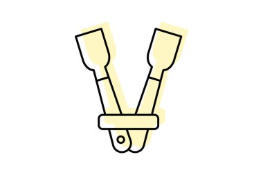 Tong renk gölge ince çizgi simgesi, vektör, piksel mükemmel, illüstratör dosyası