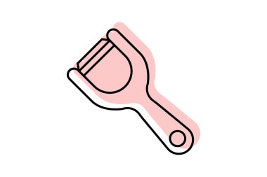 Ayırıcı renk gölge ince çizgi simgesi, vektör, piksel mükemmel, illüstratör dosyası