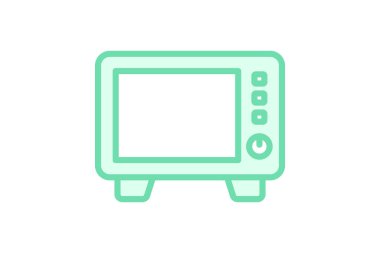 Fırın duoton çizgi simgesi, vektör, piksel mükemmel, illüstratör dosyası