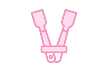 Tong duotone satır simgesi, vektör, piksel mükemmel, illüstratör dosyası