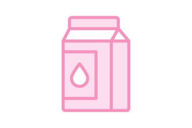 Süt duoton çizgi simgesi, vektör, piksel mükemmel, illüstratör dosyası