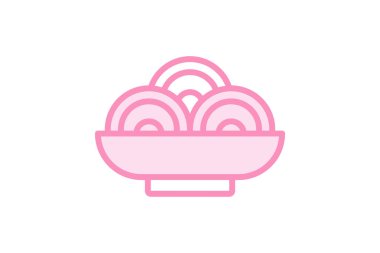 Erişte duoton çizgi simgesi, vektör, piksel mükemmel, illüstratör dosyası