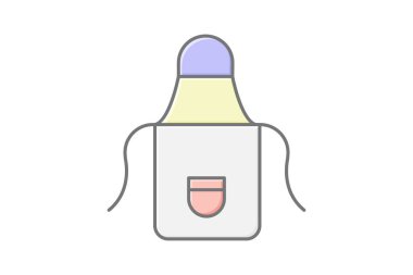 Önlük doğrusal renk simgesi, vektör, piksel mükemmel, illüstratör dosyası