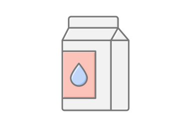 Süt doğrusal renk simgesi, vektör, piksel mükemmel, illüstratör dosyası