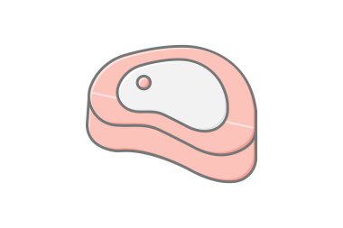 Et doğrusal renk simgesi, vektör, piksel mükemmel, illüstratör dosyası