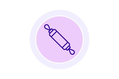 Rolling Pin renk çemberi simgesi, vektör, piksel mükemmel, illüstratör dosyası