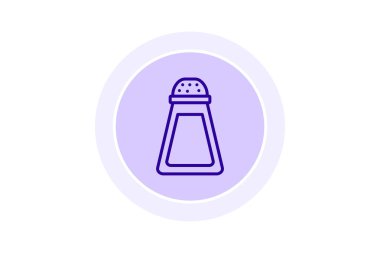 Tuz rengi daire simgesi, vektör, piksel mükemmel, illüstratör dosyası