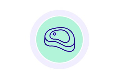 Et rengi çember simgesi, vektör, piksel mükemmel, illüstratör dosyası