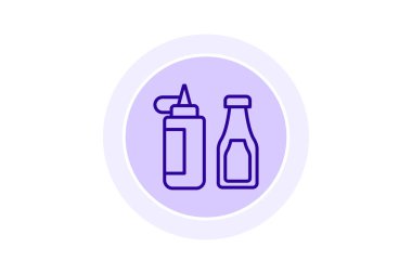 Ketçap renk çemberi simgesi, vektör, piksel mükemmel, illüstratör dosyası