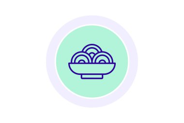 Erişte rengi çemberi simgesi, vektör, piksel mükemmel, illüstratör dosyası