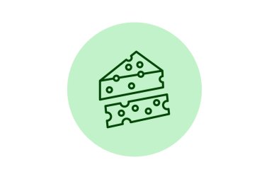 Peynir beşgeni, vektör, piksel mükemmel, illüstratör dosyası