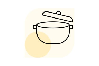 Tencere ve Tavalar en az dış hat, vektör, piksel mükemmel, illüstratör dosyası