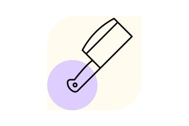 Kasap Bıçağı en az taslak, vektör, piksel mükemmel, illüstratör dosyası