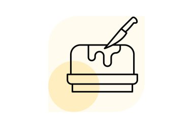 Tereyağı en düşük taslak, vektör, piksel mükemmel, illüstratör dosyası