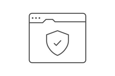 Güvenli Web sitesi, vektör, piksel mükemmel, illüstratör dosyası