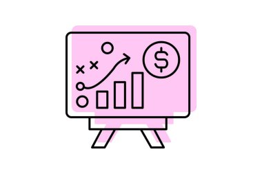İş Stratejisi, vektör, piksel mükemmel, illüstratör dosyası